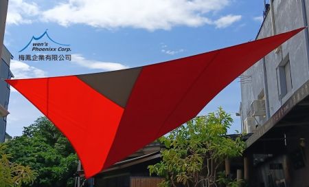 Custom PVC Sail Shades for Cafés & Bakeries - Custom PVC Sail Shade for Bakery Outdoor Seating